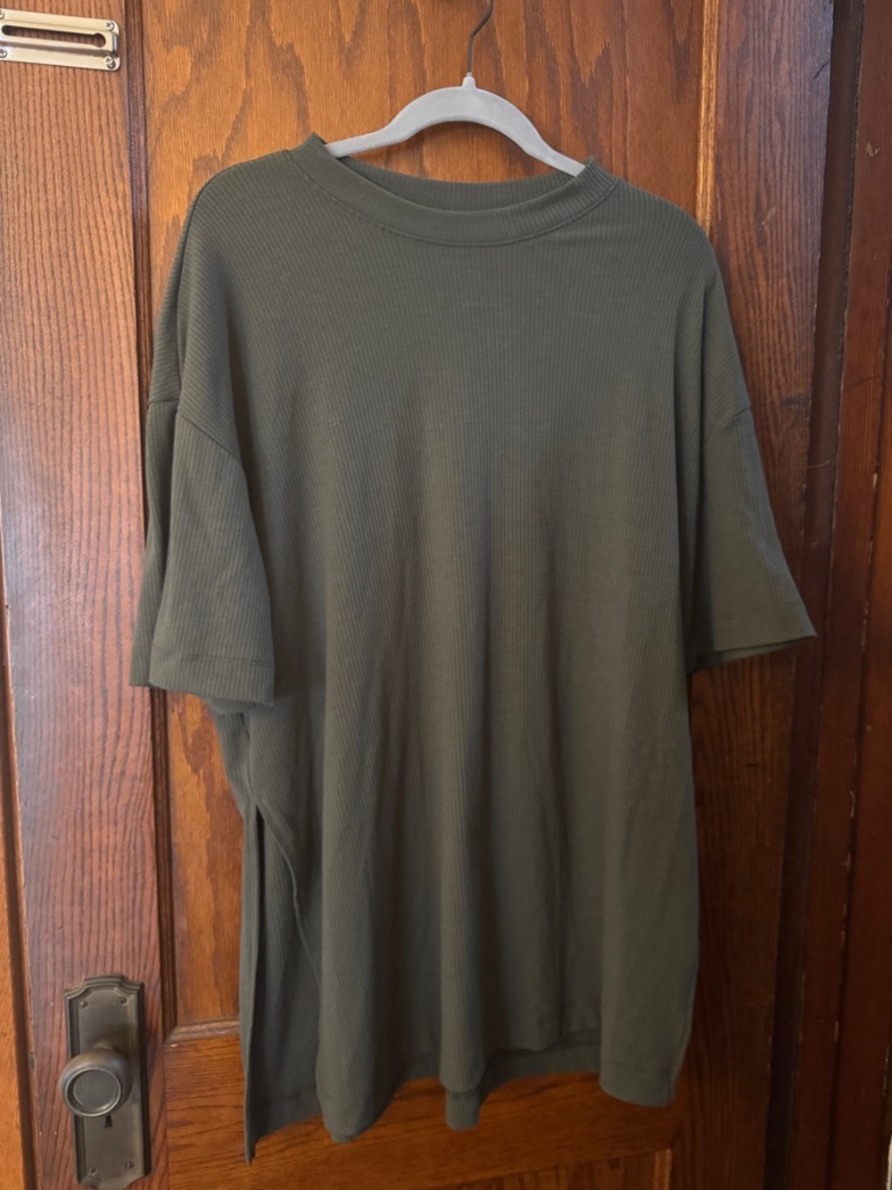 Dressed in Lala Ribbed Playsuit Top - Olive